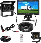 Atbulinės eigos kameros rinkinys su Sony 1080p optika, 7" monitorius 12/24v Tir autobusas traktorius