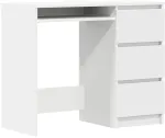 Ra&scaron;omasis stalas, baltos spalvos, 90x45x76cm, apdirbta mediena