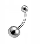 Titano pilvo auskaras su lygiais rutuliukais 1.6/12 mm