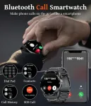 Foxbox i&scaron;manusis laikrodis vyrams su telefono funkcija, 1,43 colio Amoled Ip68 vandeniui atsparus sportinis laikrodis, 100+ sporto režimų, kūno rengybos seklys su &scaron;irdies ritmo monitoriumi, miego monitoriaus i&scaron;manusis laikrodis, skirtas Ios Android, 3