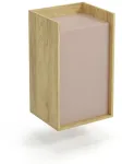 MOBIUS cabinet 1D color: hikora oak/baltas