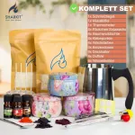 Sharkit&reg; Pasigaminkite savo žvakes [4 rinkinys] &bdquo;pasidaryk pats&ldquo; žvakių gamybos rinkinys &ndash; žvakių va&scaron;kas pilstymui su kvapniuoju aliejumi &ndash; sojų va&scaron;kas žvakėms &ndash; žvakių gamybos rinkinys &ndash; žvakių gamybos rinkinys keturioms kvapiosioms žvakėms