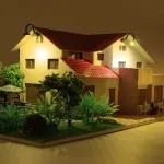 Sieninis &scaron;viestuvas Evemodel modelio geležinkelio led žibintų lempos sieniniai &scaron;viestuvai H0 mastelis 12 V mini sodo dekoras (&scaron;iltai balta) 10 vnt.