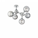 Lubinis &scaron;viestuvas Ideal Lux Ceiling lamp with 5 lights NODI, E14, juodas