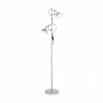 Ideal Lux Floor lamp with 2 lights POLLY, E27, sidabrinis color