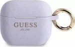 Guess apsauginis dėklas GUA3SGGEU silikoninis blizgus, skirtas AirPods 3 purpurinis