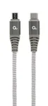 Gembird Cablexpert | Auk&scaron;čiausios kokybės medvilninis pintas USB C tipo į micro USB įkrovimo ir duomenų perdavimo laidas, 1,5 m | CC-USB2B-CMMBM-1.5M