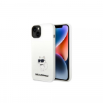 Apple iPhone 14 Plus Karl Lagerfeld dėklas silikoninis Choupette MagSafe (KLHMP14MSNCHBCH) baltos spalvos