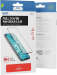 &bdquo;Wave Full Cover&ldquo; grūdintas stiklas, iPhone 15 Pro Max, juodas rėmelis