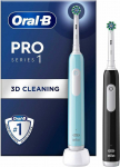 Oral-B | Elektrinis dantų &scaron;epetėlis, Duo pack | Pro Series 1 | Įkraunamas | Suaugusiems | &Scaron;epetėlių skaičius galvutės įeina 2 | Number of teeth brushing modes 3 | Mėlyna/Juodas