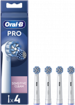 Dantų &scaron;epetėlis Braun Oral-B EB60-4 Jautrus Clean Pro Dantų &Scaron;epetėlio Galvutės, 4 Vnt.