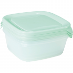 Curver / Keter CURVER Rinkinys FRESH&GO SQUARE KONTEINERIAI 3X0.8L /CALACE/ SKAIDRI
