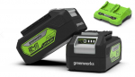 Priedų rinkinys Greenworks GSK24B4X; 24 V; 2x4,0 Ah + pakrovėjas