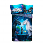 Patalynė bawełniana 140x200 Smok Jak uwolnić Smoka Dragons 6007