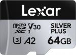 Atminties kortelė Lexar&reg; Professional SILVER PLUS microSDXC&trade; UHS-I, 64 GB