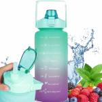 Gertuvė Extralink Motivational Bottle, Vanduo Bottle, 2000ml, Žalias-Violetinė, BUT-190