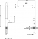 Granitinė virtuvinė plautuvė Mexen Leo su mai&scaron;ytuvu ir sifonu, rusvai gelsvas+Juodas/Gold