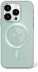 Guess IML Rhinestones MagSafe Apple iPhone 16 Pro Case - dėklas telefonui žalios spalvos