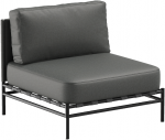 Sofa Sitsit Lauko moduliniai baldai, "Dandy" vienetinis modulis, 78x78x78 cm, tamsiai pilka spalva