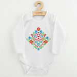 Kūdikių kombinezonas su ra&scaron;tu New Baby Folk Pattern birds, 86 (12-18m)