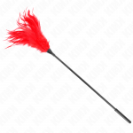 Kink Impact Touch KINK Raudona Tickle Feather Duster 45 cm - Sensory Play Priedas