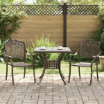 Sodo stalo komplektas 3 pcs Bronzinė Liejamasis aliuminis