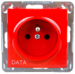 Ospel GP-1YZD/m/00 IMPRESJA Vienvietis lizdas su/be DATA raudona GP-1YZD/m/00