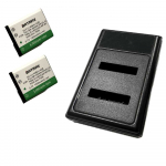2x Olympus LI-42B akumuliatorius 1200 mAh+ dvigubas pakrovėjas