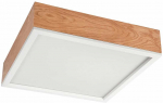 Lamkur Oak Square 49038 lubinis &scaron;viestuvas 4x15W E27 ąžuolo/baltos spalvos