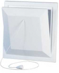 Duka Ventilation &bdquo;Duka&ldquo; sklendės tipo 111 sklendė - PVC, balta, 150 x 150 mm, be nuolatinės pagrindinės ventiliacijos