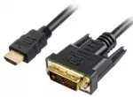 Sharkoon 1m - HDMI/DVI-D - 1 m - HDMI - DVI-D - Male - Male - 1920 x 1080 pikselių