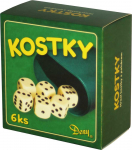 Rappa Balti kauliukai 6 vnt., puodelis dėžutėje