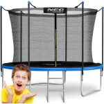 Sodo trampolinas 183 cm su vidiniu tinklu ir kopėčiomis, lauko trampolinas, apvalus trampolinas vaikams