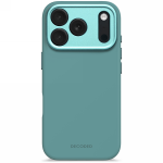 Dėklas Decoded AntiMicrobial Silicone Backcover - silikonowa obudowa ochronna do iPhone 17 Pro kompatybilna su MagSafe (retro mėlynas)