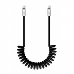 USB-C Laidas - Newell USB-C 100W Energijos Perdavimo Silikoninė Spiralė 2m Juoda