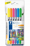 Staedtler - Dual-Tip Markers , 6 Assorted (3200 C6F)