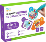 Usorteret Nobokids &bdquo;myFirst 3dPen Make Creator Kit&ldquo; &ndash; 3D kūrybinis rinkinys, kuriame yra &bdquo;3dPen Make&ldquo; ra&scaron;iklis, 3 teminiai rinkiniai, 3 judantys modeliai ir PCL papildymai (mėlyni)