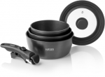 Haeger PA-C05.020A Easy Fit Pots Cooking Pots set with removable handle
