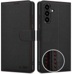 Dėklas Tech-Protect Wallet Samsung Galaxy A57 5G juodos spalvos/raudonos spalvos