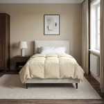 Pilna metų antklodė Tik&scaron;tas Kreminė 140 x 220 cm Mikropluo&scaron;tas