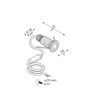 2W LED įleidžiamas lauko &scaron;viestuvas CNC25 T, plieno sp., 4000K, 30&deg;