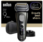 Barzdaskutė Braun Series 9 Pro+ 9615S, Foil shaver, Juodas, Pilkas, Nerūdijantis plienas, Mygtukai, LED, AC/Baterija