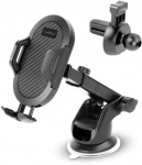 Telforceone Maxlife universal car holder for windshield and air vent MXCH-17 juodas