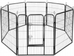 Modulinis &scaron;unų voljeras, plieno aptvaras, XL dydis, 8 panelės 80x100 cm, REBEL ANIMALS