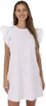 Suknelė balta su rauktomis rankovėmis vasarai &ndash; LK