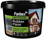 Dažai gumos pagrindu FARBEX RUBBER PAINT, juoda sp., 3,5kg