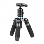 Tripodas - Fotopro M-5 Mini 2 Tripodas su FPH-53P Galva, 8kg Apkrovos Talpa, 13.9&ndash;48.6 cm, Aliuminis Juodas