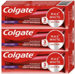 Colgate Dantų pasta Max Baltas Ultra Protect Trio 3 x 50ml balinanti dantų pasta