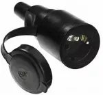 Bachmann Wtyczka gumowa CEE7/3, zdejmowana pokrywa, VDE, IP44, juoda (BM0028126)