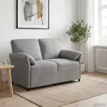 Dvita&scaron;kė sofa &Scaron;viesiai pilka 138 x 83 x 95 cm Aksomas